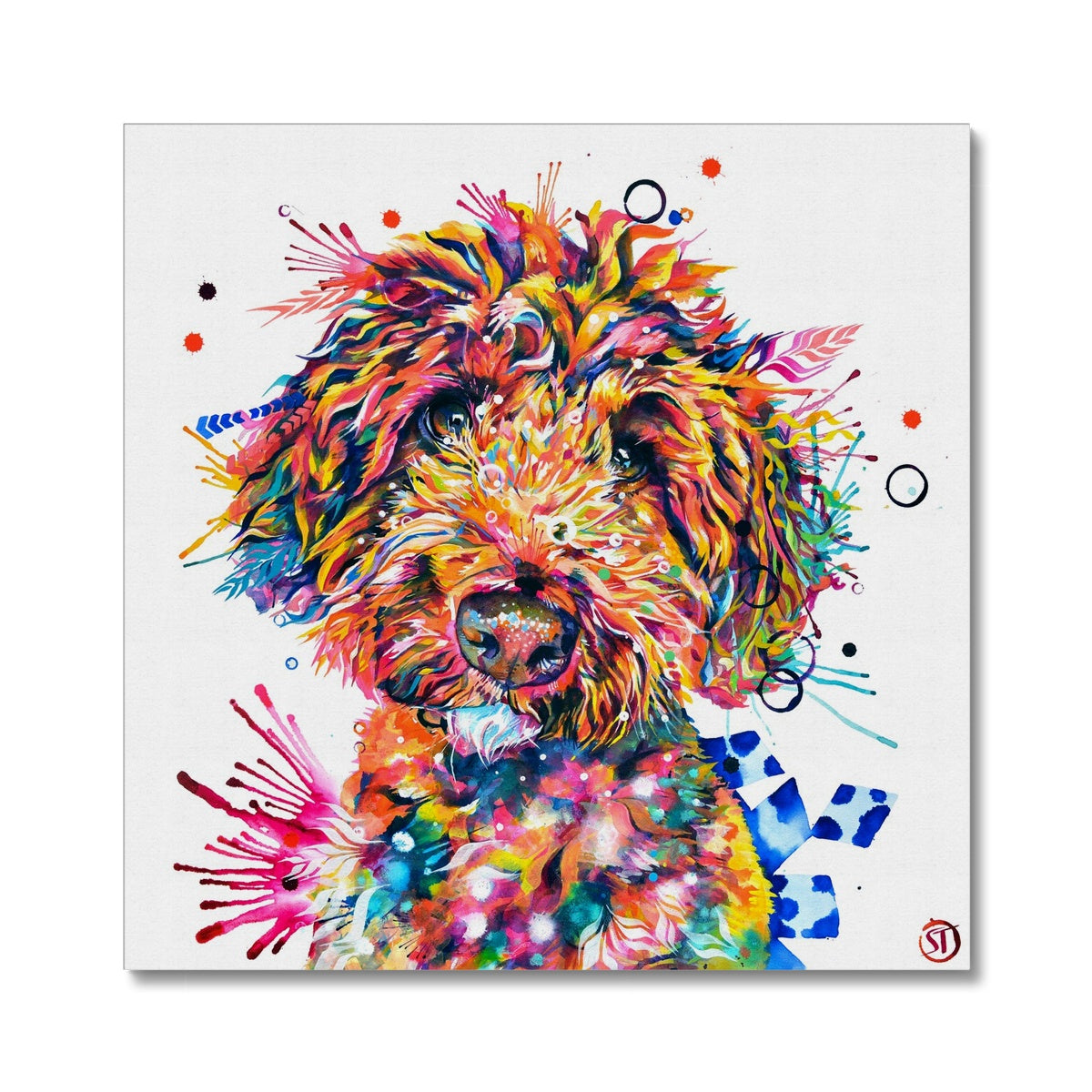 Wallart | Dog Drawings | Pet Portraits | Abstract Animal Art | Framed Wall Art