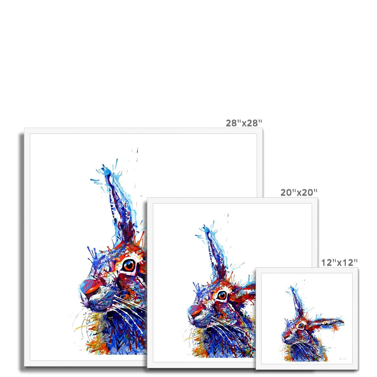 Wallart | Modern Art | Rabbit Prints | Animal Picture | Animal Print | Framed Art | Framed Wall Art