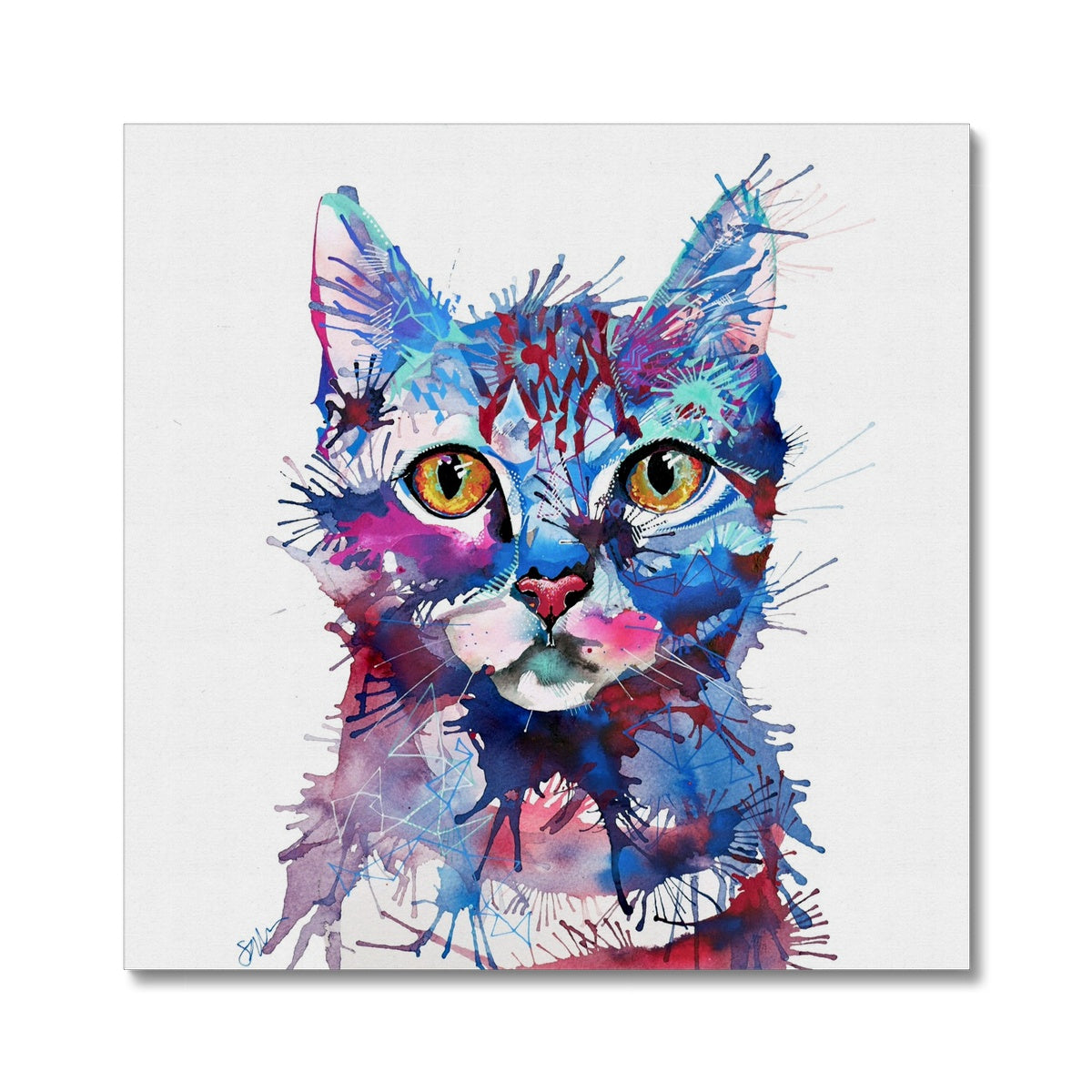 Wall Art | Cat Artwork | Cat Painting | Sarah Taylor | Framed Art | Animal Portraits | Modern Art
