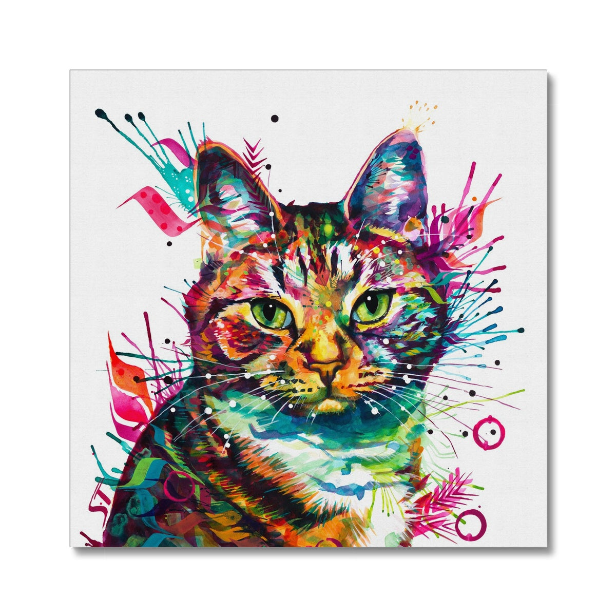 Wallart | Cat Painting | Cat Portrait | Wall Art Quirky | Animal Wall Art | Cat Artwork