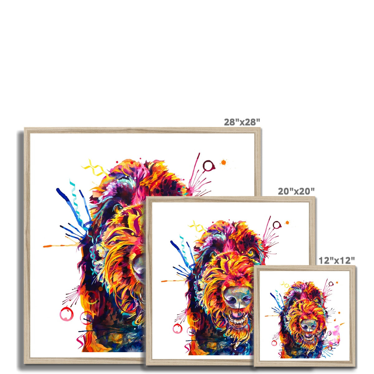 Wallart | Dog Drawings | Modern Art | Pet Portraits | Framed Wall Art | Dog Artwork