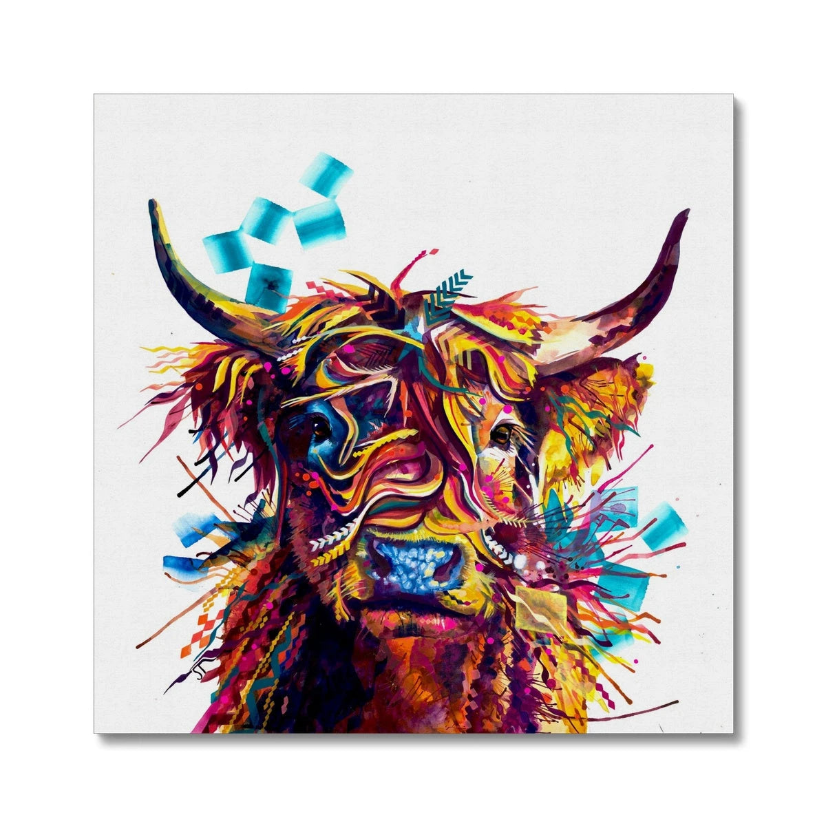 Highland Cow Painting | Wall Art | Sarah Taylor | Animal Art | Framed Art | Wall Prints