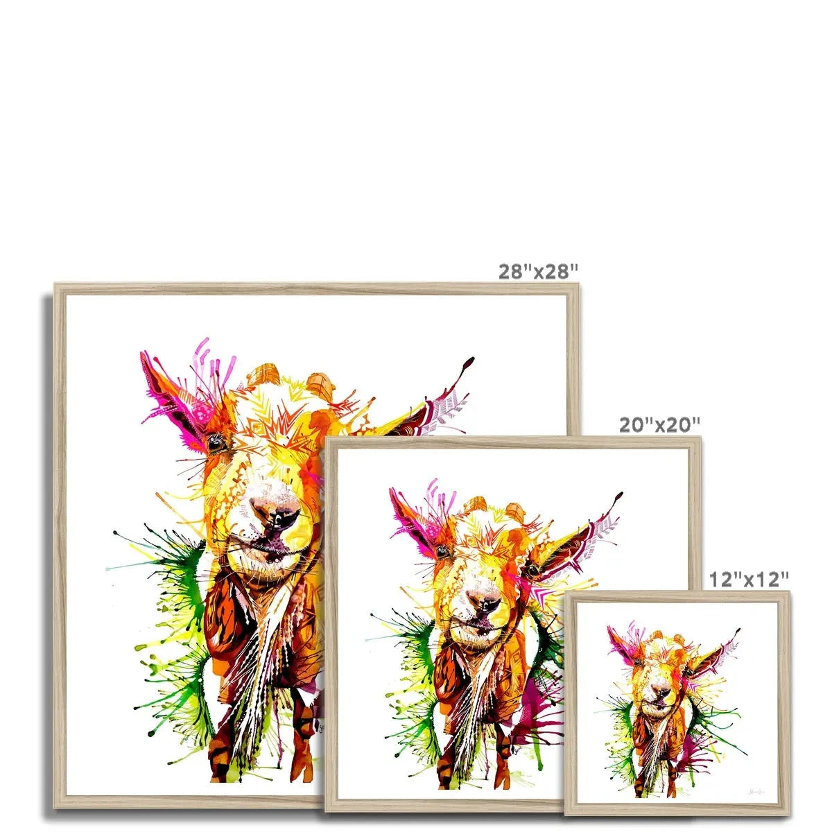 Wall Art | Framed Art | Animal Picture | Animal Art | Colourful Animal Art | Sarah Taylor | Abstract Art
