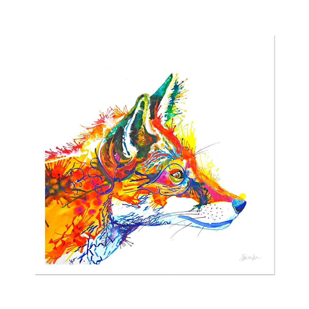 Framed Art | Sarah Taylor | Wall Art | Framed Prints | Abstract Art | Colourful Animal Art