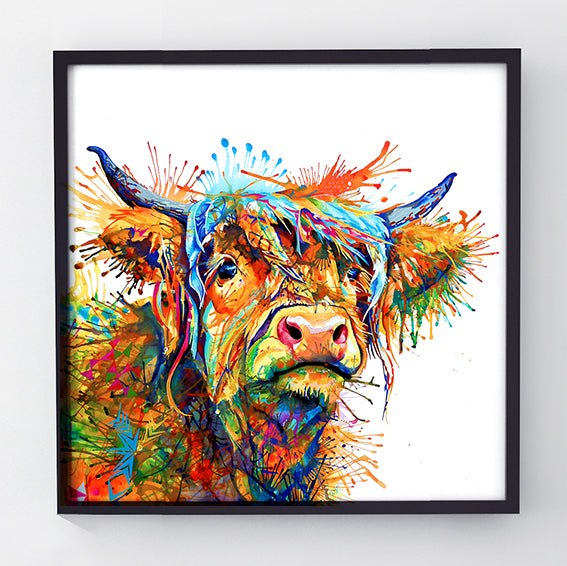 Highland Cow Painting | Highland Cow Painting (UK) | Wall Art | Animal Artwork | Sarah Taylor | Living Room Wall Art