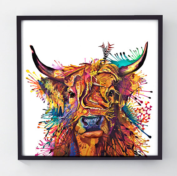 Highland Cow Painting | Highland Cow Painting (UK) | Wall Art | Animal Artwork | Sarah Taylor | Living Room Wall Art