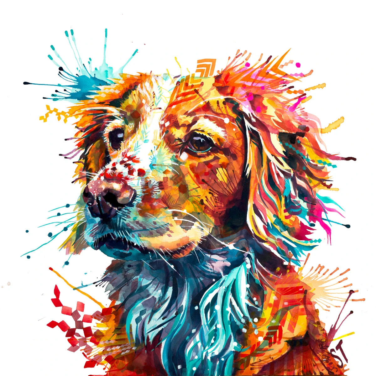 Cocker Spaniel Pictures | Animal Wall Art | Colourful Wall Art | Art Prints Modern | Wall Art