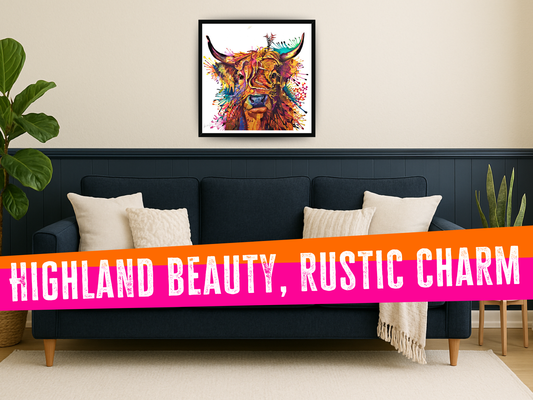 cow art | highland cow art
