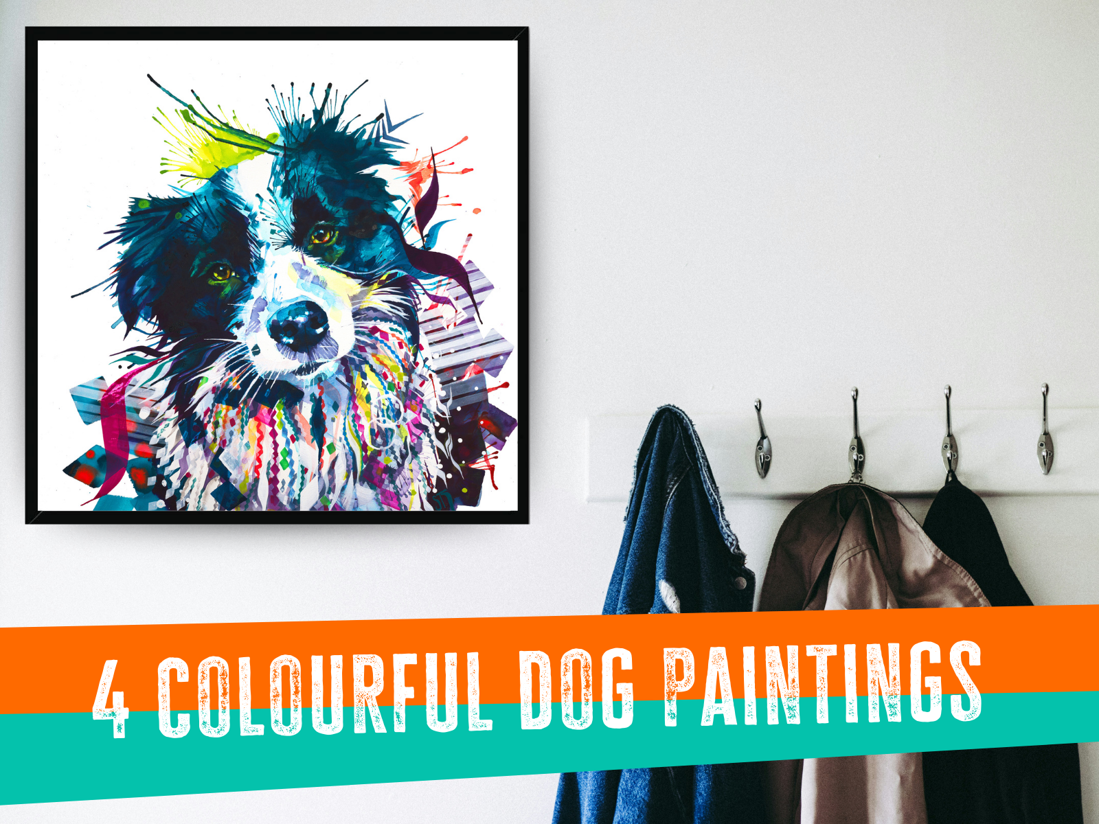 dog paintings, dog portrait