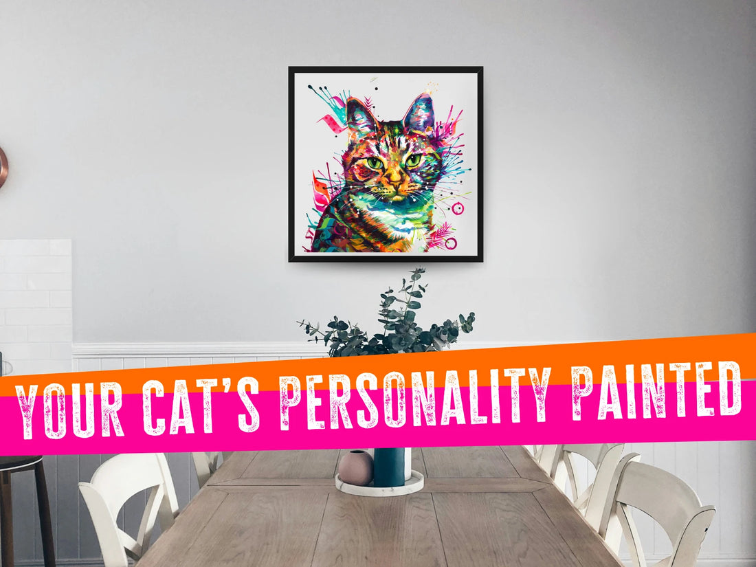 cat portrait, cat painting, pet portrait