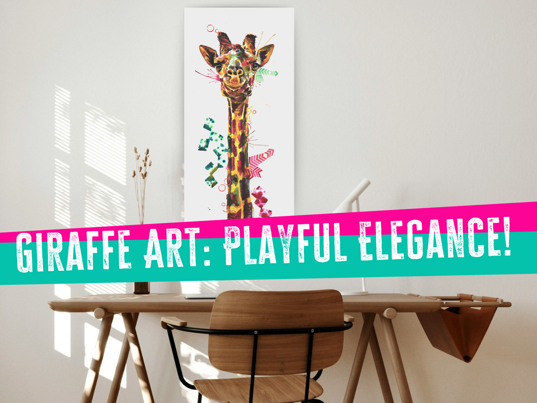 giraffe art, paintings of a giraffe
