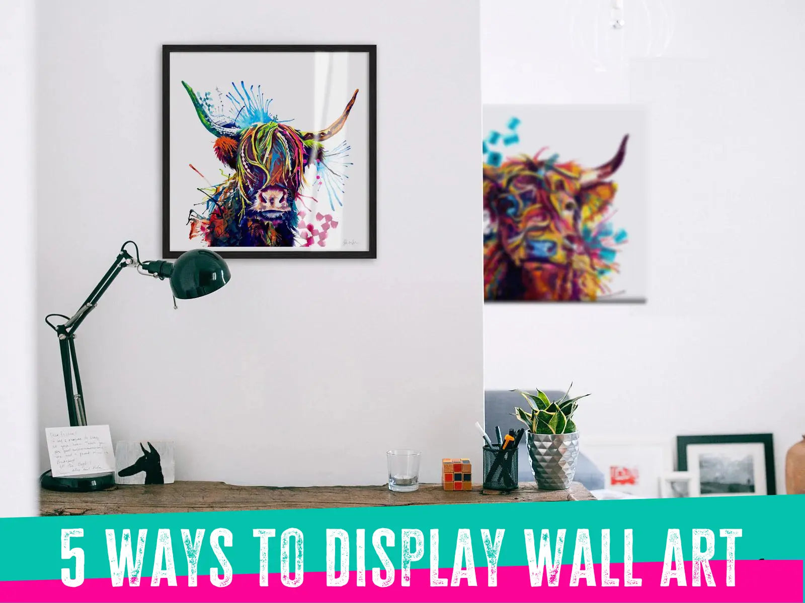 5 ways to display wall art - highland cows
