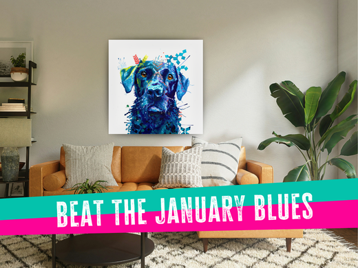 dog painting, dog portrait, animal wall art