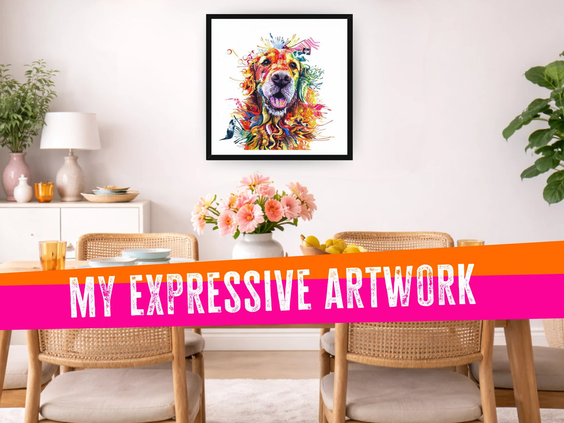 dog painting | wall art 