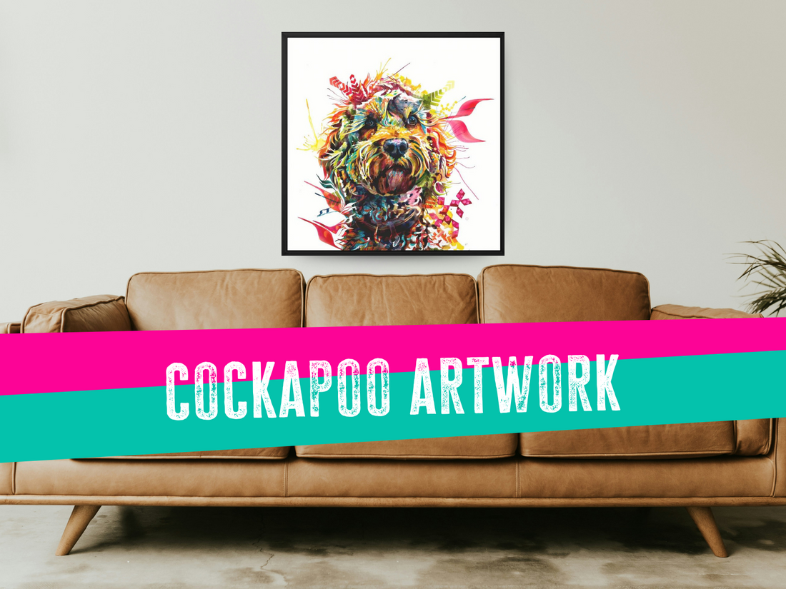 Cockapoo Art, dog painting