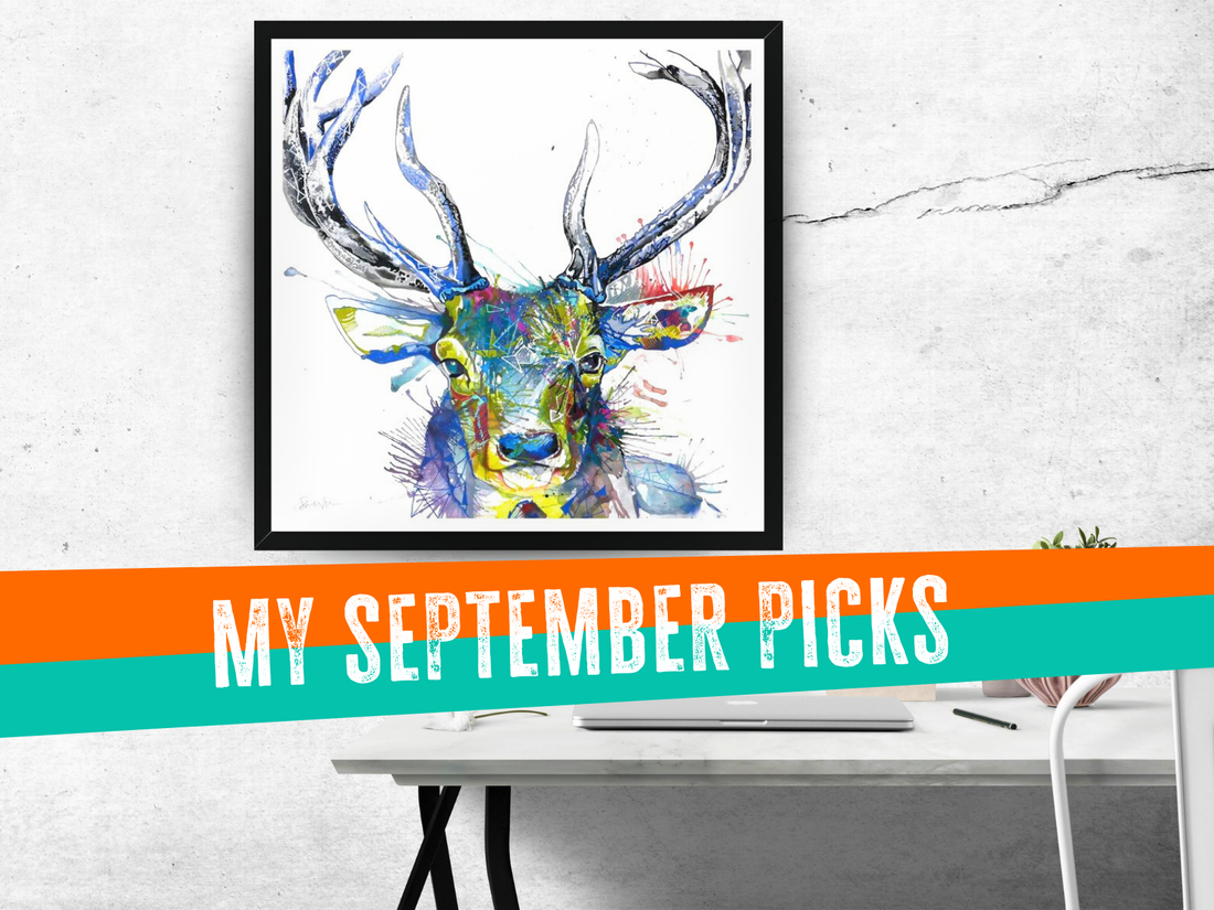 deer painting, animal art