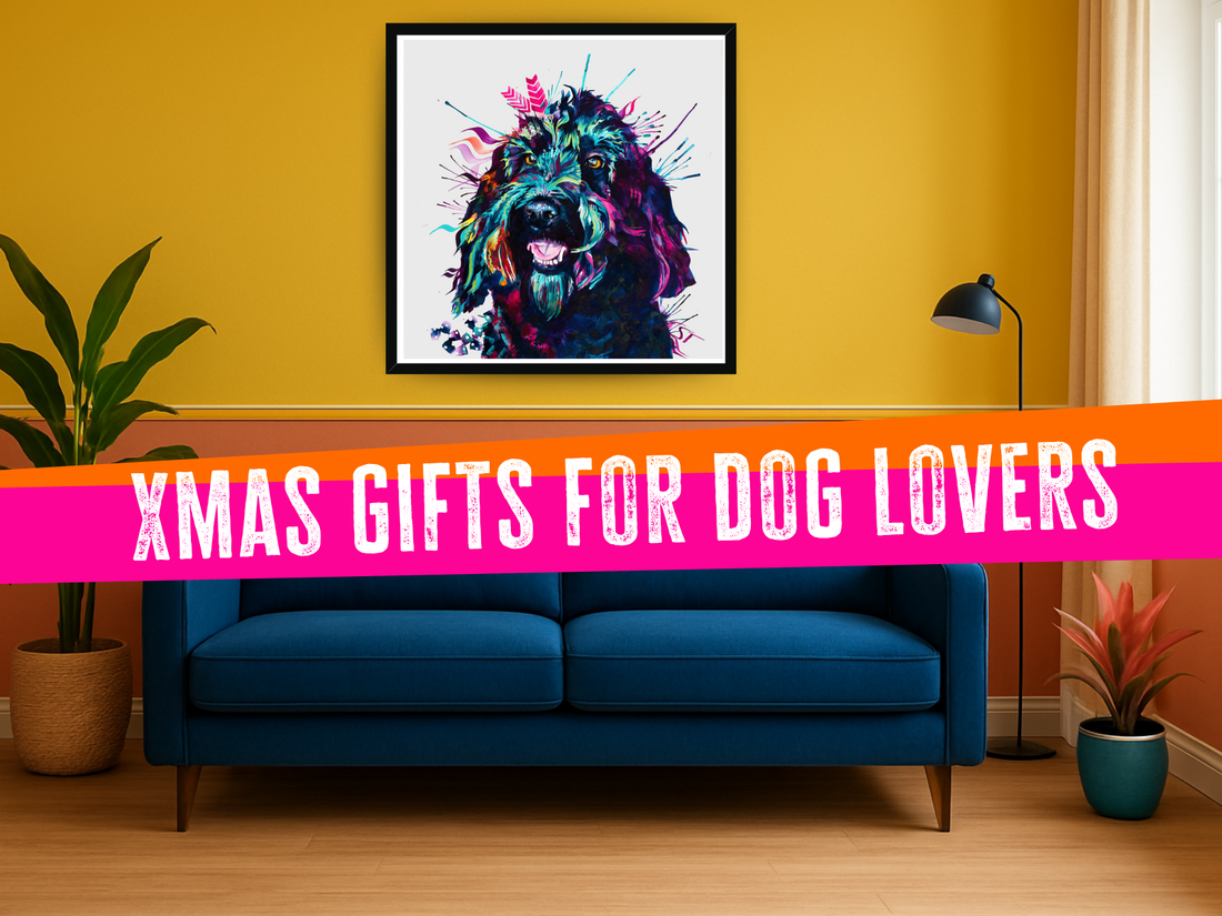 dog art, dog painting, wall art