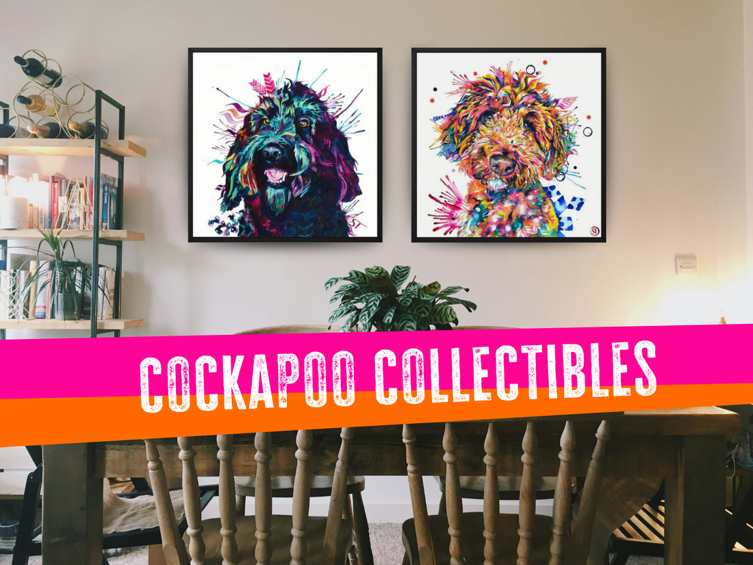 cockapoo art, animal art, pet portrait