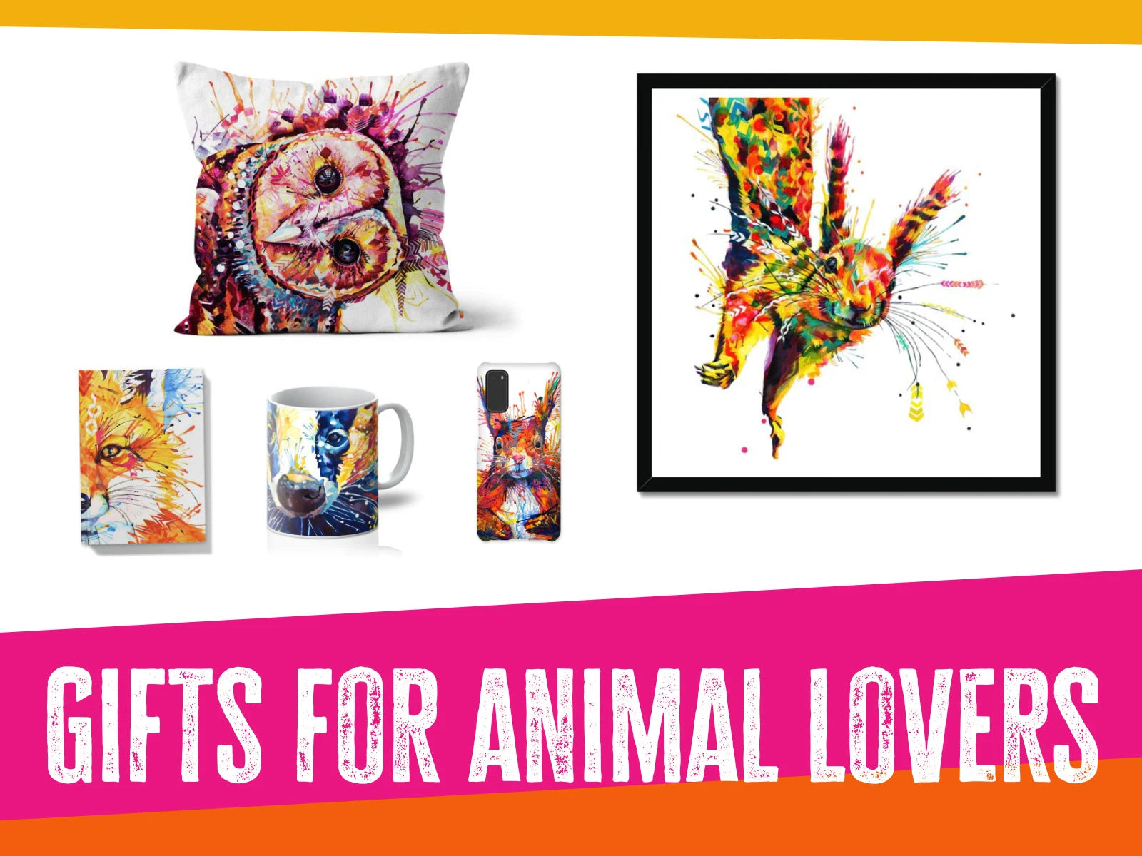 Gifts for animal lovers uk  - colourful ideas to make them smile! Sarah Taylor Art