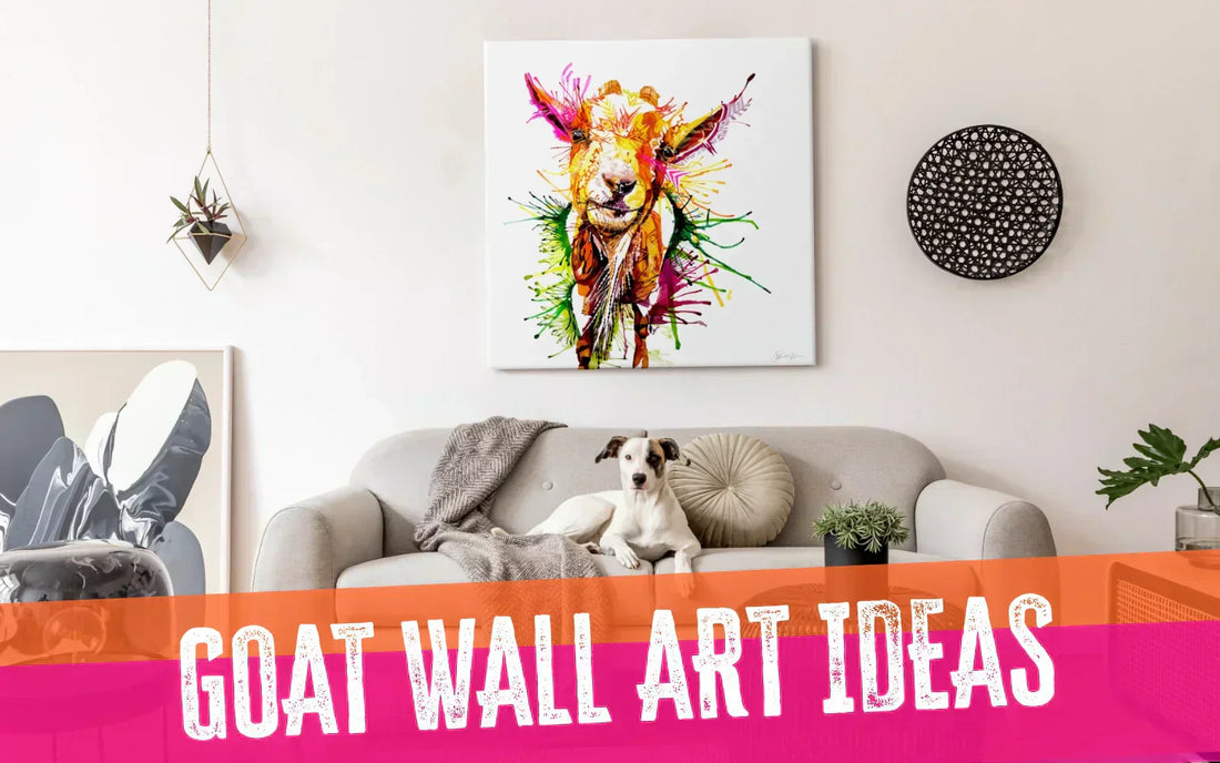 colourful goat wall art ideas