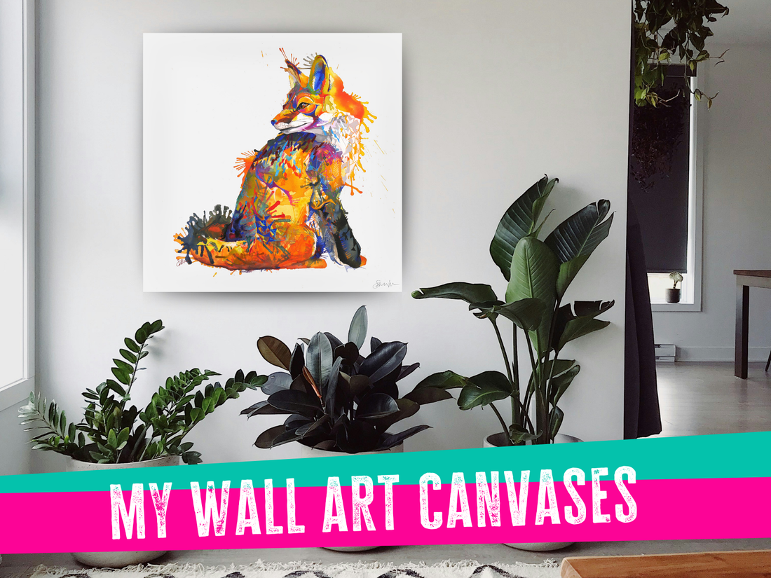 animal art, wildlife art, fox painting