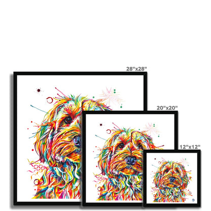 Luna the Labradoodle Framed Print