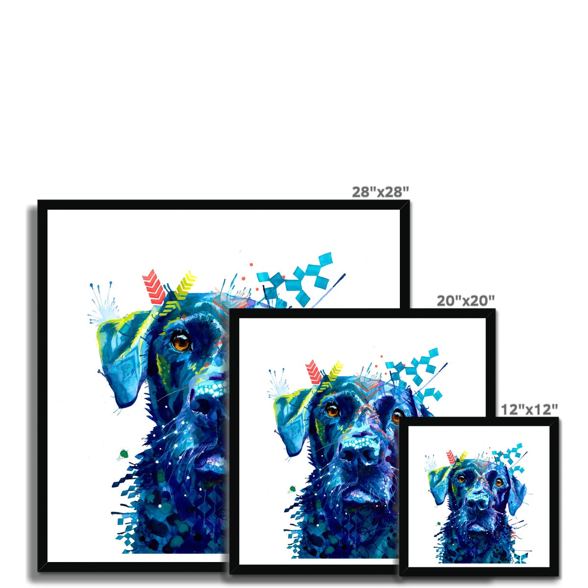 Dog Drawings | Dog Portrait | Dog Canvas Prints | Personalised Dog Portrait | Sarah Taylor | Framed Prints | Wall Prints 