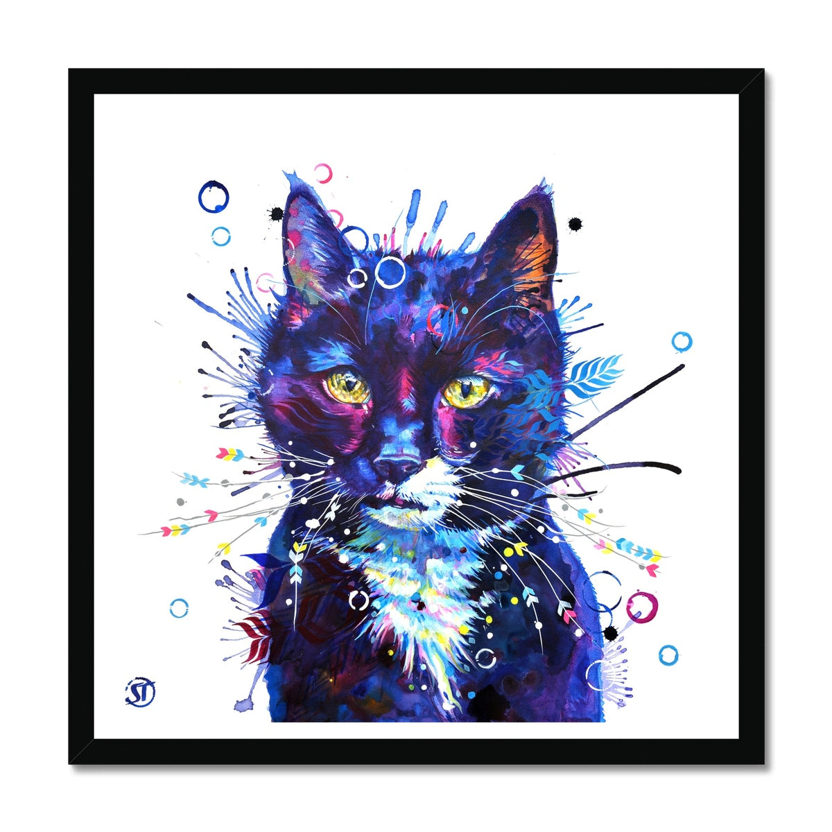 Bubbles the Cat Framed Print