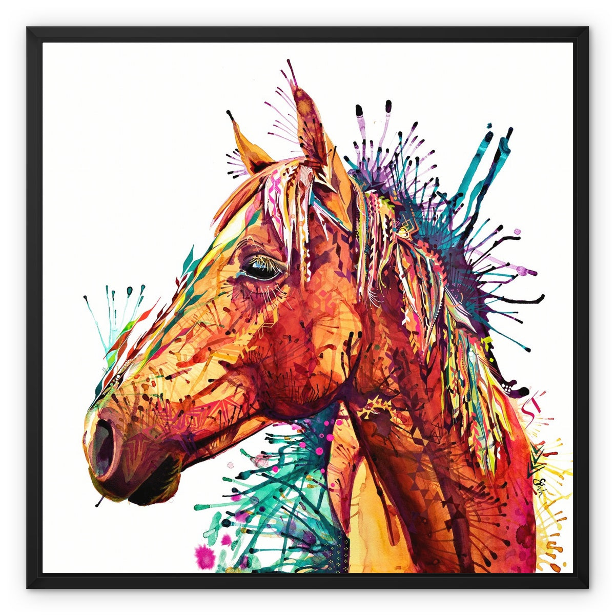 Margaret the Horse Framed Canvas