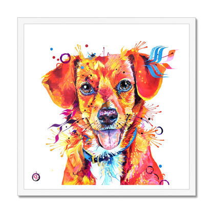 Dora the Beagle Terrier Mix Framed Print