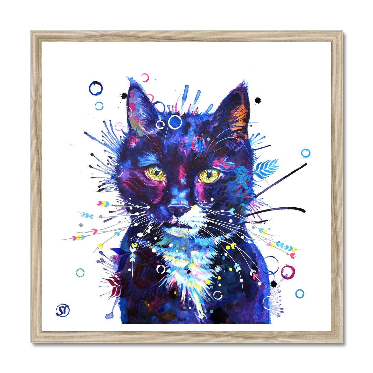 Bubbles the Cat Framed Print