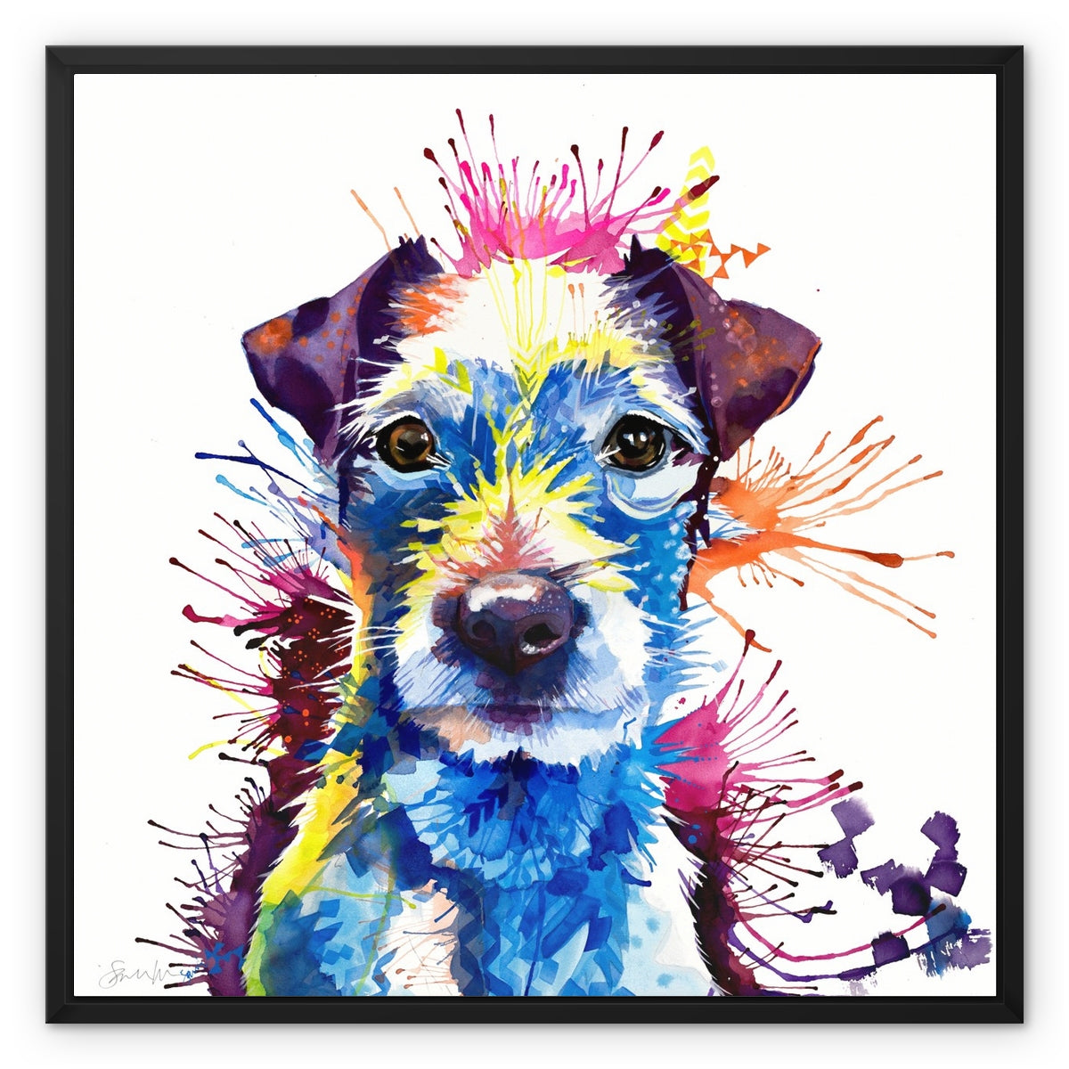 Luzie the Parson Russell Terrier Framed Canvas