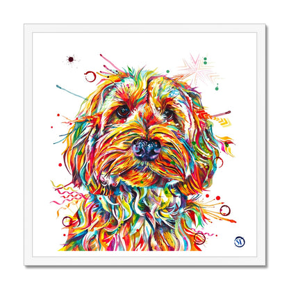 Luna the Labradoodle Framed Print