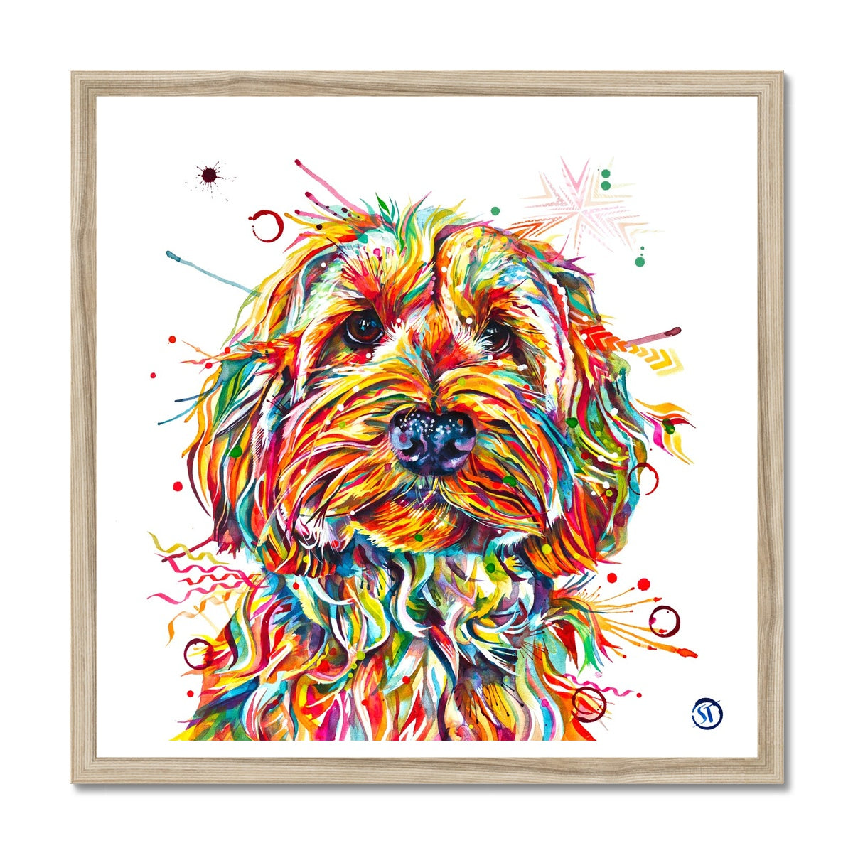 Luna the Labradoodle Framed Print