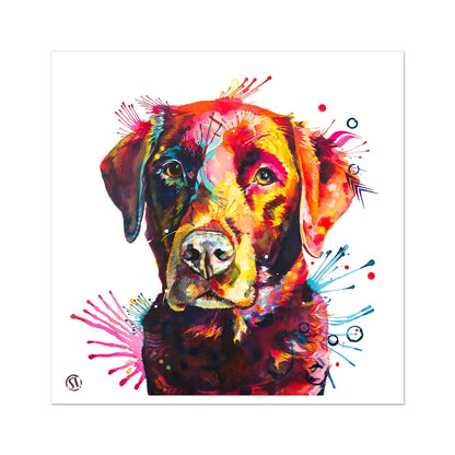 Ivy the Chocolate Labrador Fine Art Print