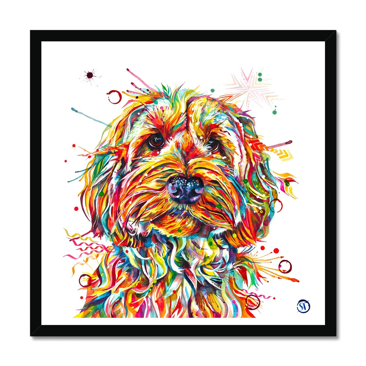 Luna the Labradoodle Framed Print