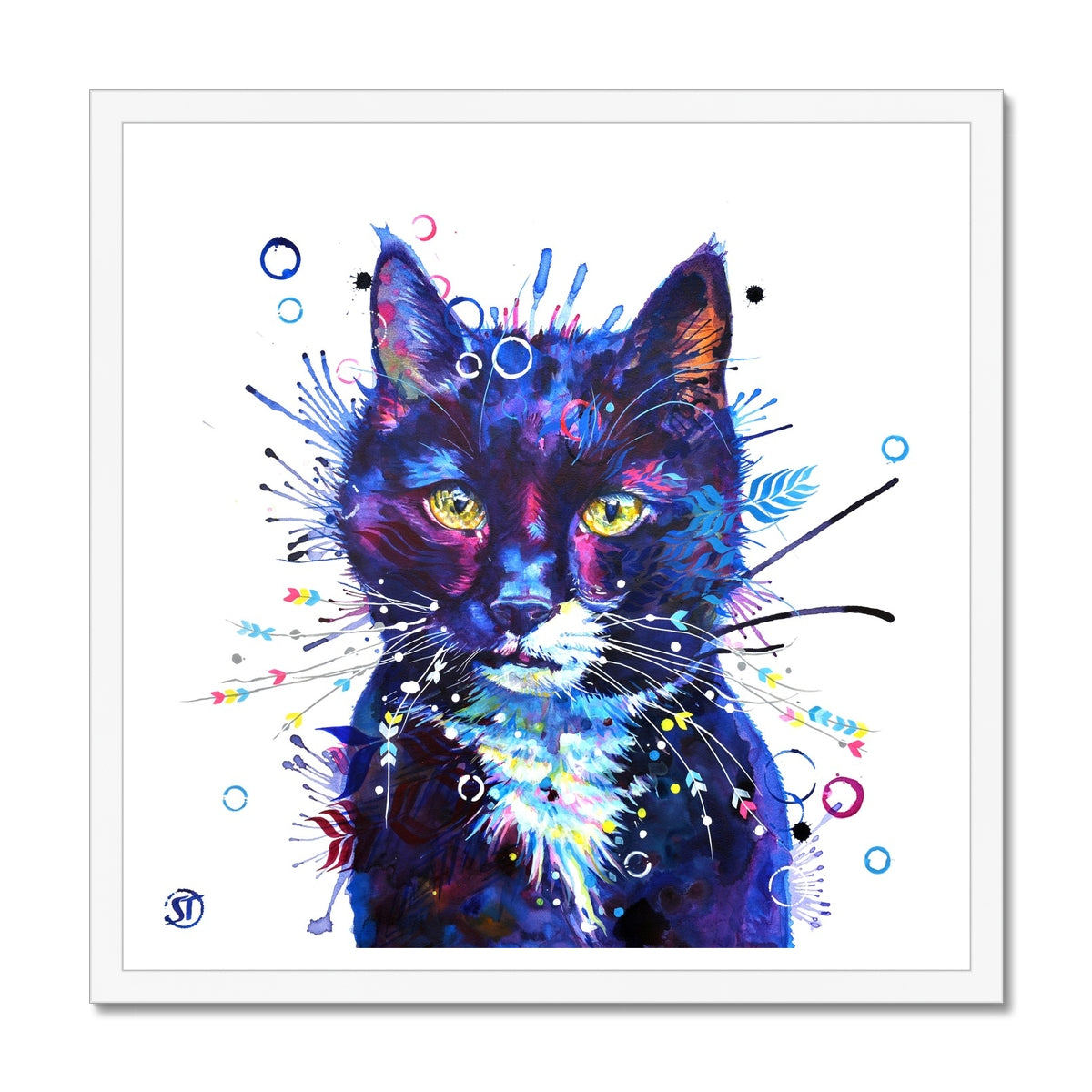 Bubbles the Cat Framed Print