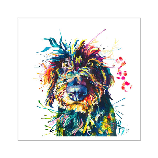 Eddie the Wirehaired Dachshund Fine Art Print