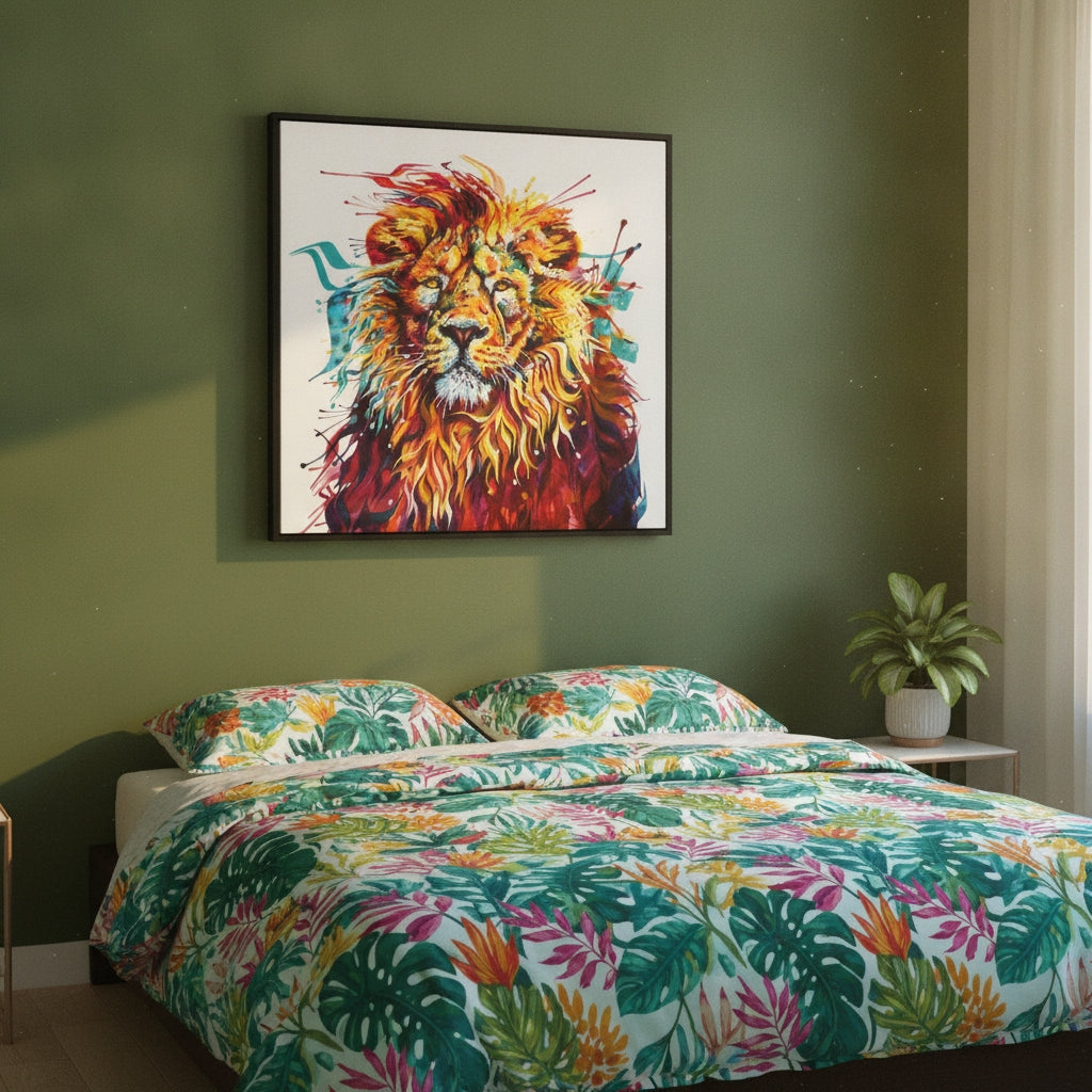 Rory the Lion Framed Canvas Sarah Taylor Art