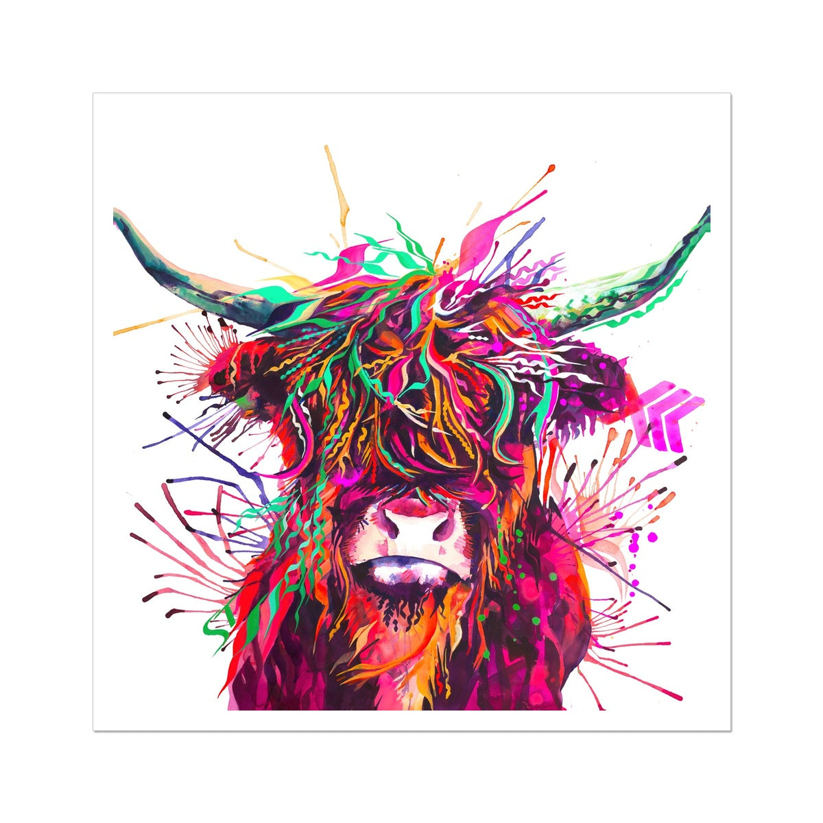 Agatha the Highland Cow Fine Art Print