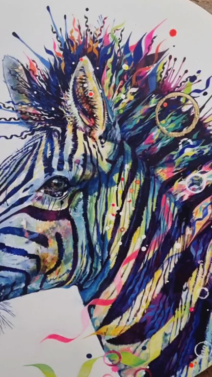 Debra the Zebra Original painting
