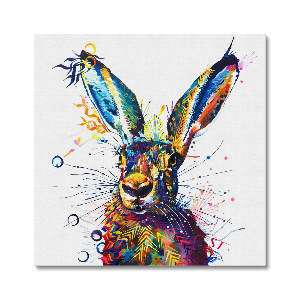 Rabbit Painting | Wall Art | Modern Art | Bright Wall Art | Wildlife Art | Large Colourful Wall Art | Wildlife Art