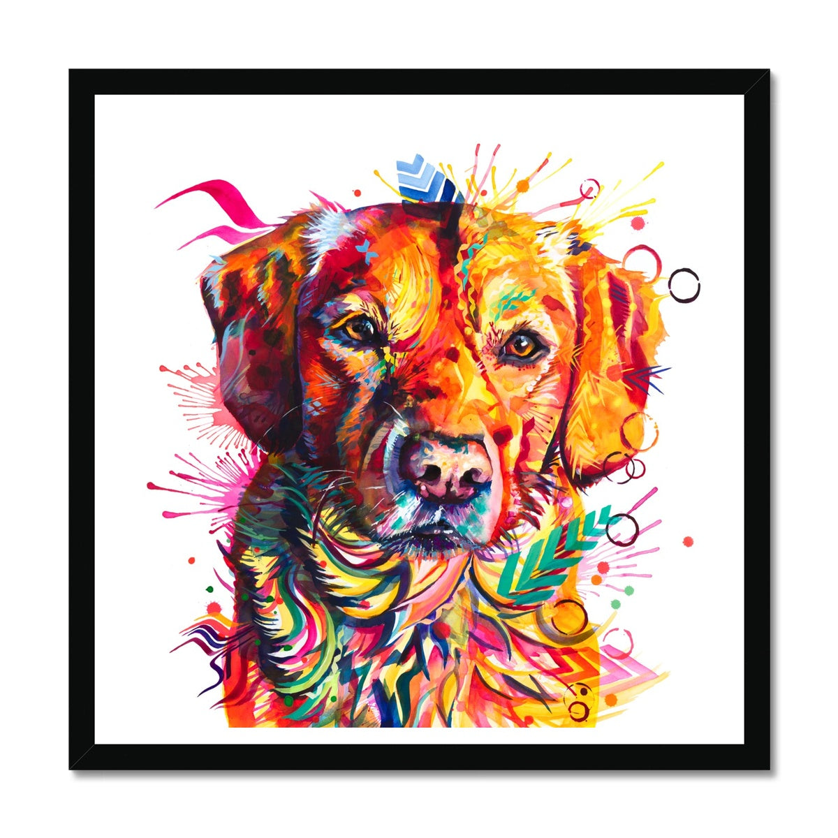Dog Portrait | Sarah Taylor | Wall Art | Modern Wall Art | Dog Drawings | Modern Art 