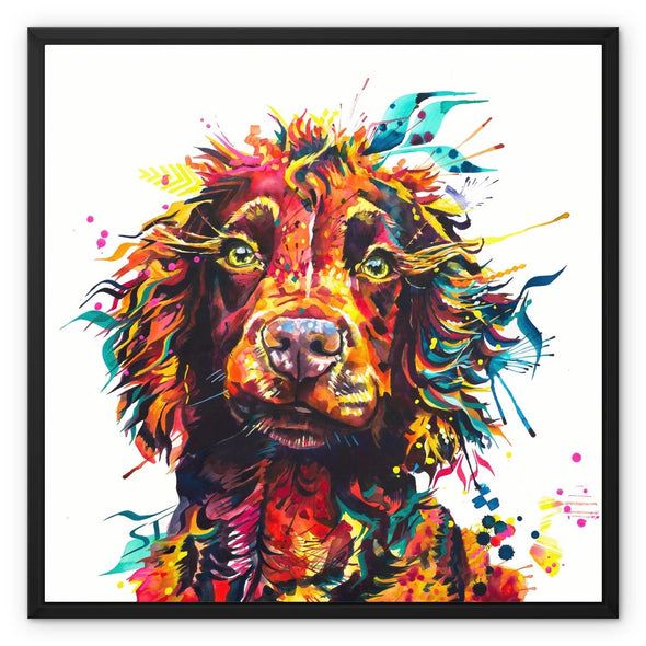 Cocker Spaniel painting by sarah taylor. Framed Print, black frame