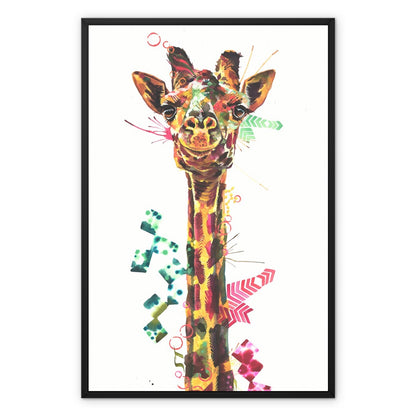 Gerald the Giraffe Framed Canvas