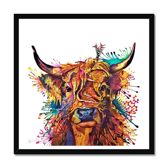 Highland Cow Painting | Highland Cow Canvas | Highland Cow Painting (UK) | Highland Cow Print | Wall Art | Modern Art | Animal Artwork | Sarah Taylor | Animal Picture