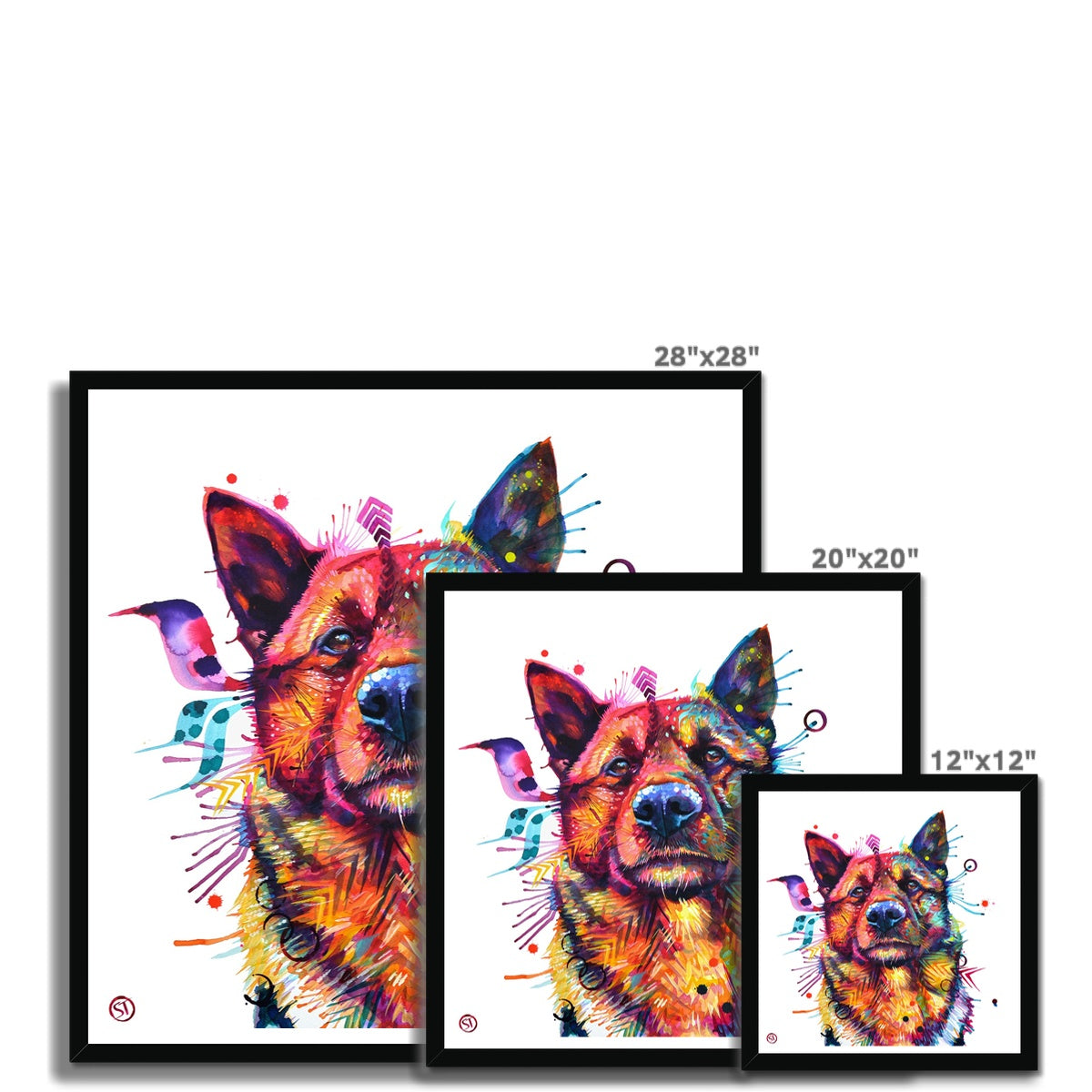 Wall Art | Dog Portrait | Pet Portrait Artists | Animal Print | Framed Art | Dog Artwork