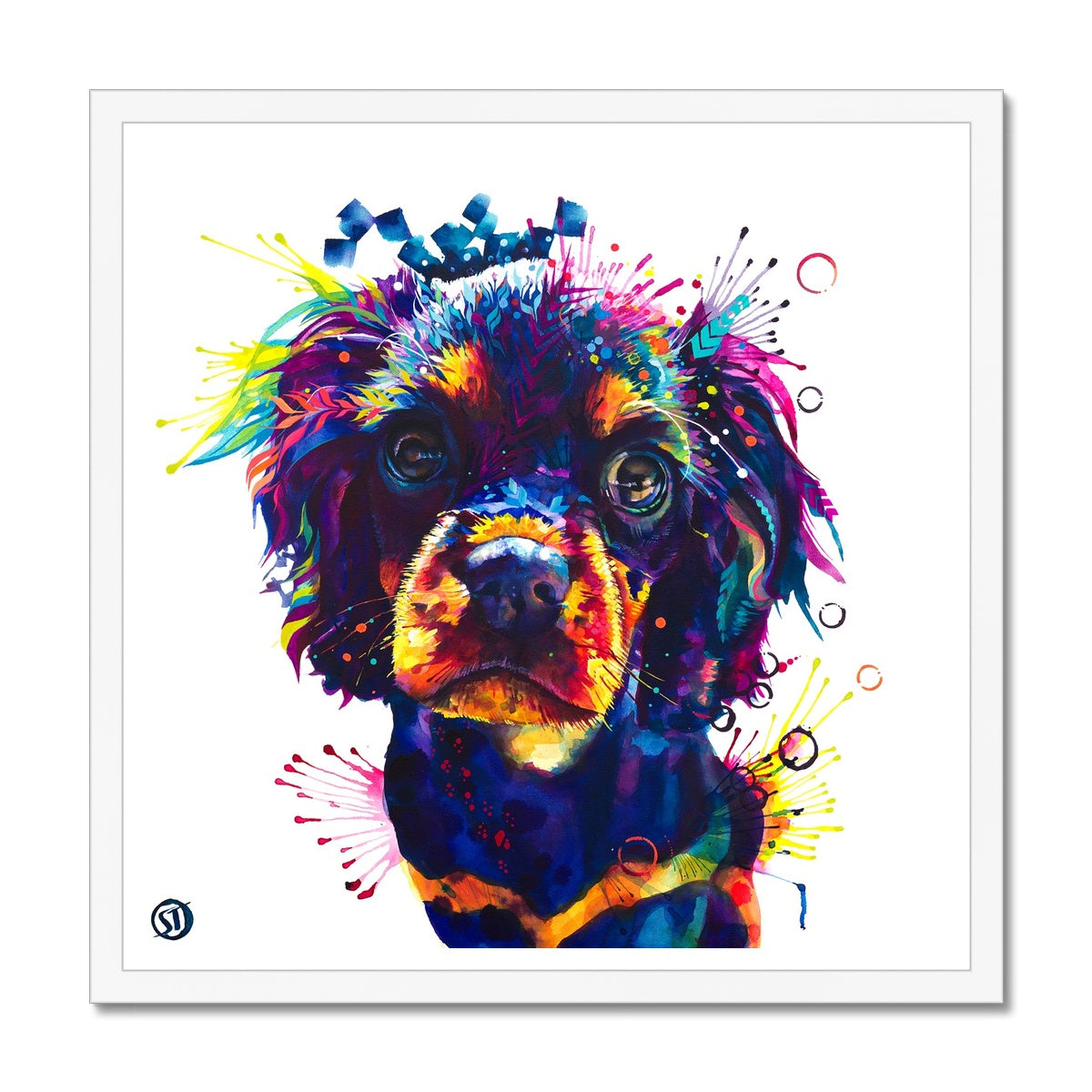 Cavalier King Charles Prints | Colourful Art Prints | Commission A Painting | Dog Drawings | Wallart