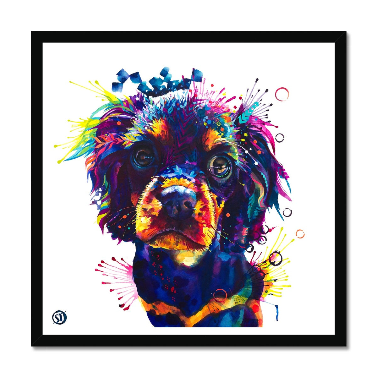 Cavalier King Charles Prints | Colourful Art Prints | Commission A Painting | Dog Drawings | Modern Art