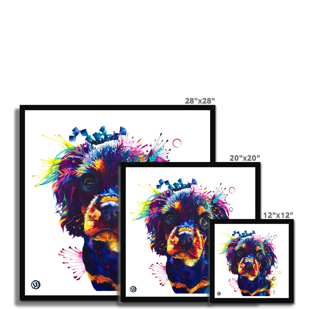 Cavalier King Charles Prints | Colourful Art Prints | Commission A Painting | Dog Drawings | Wall Prints